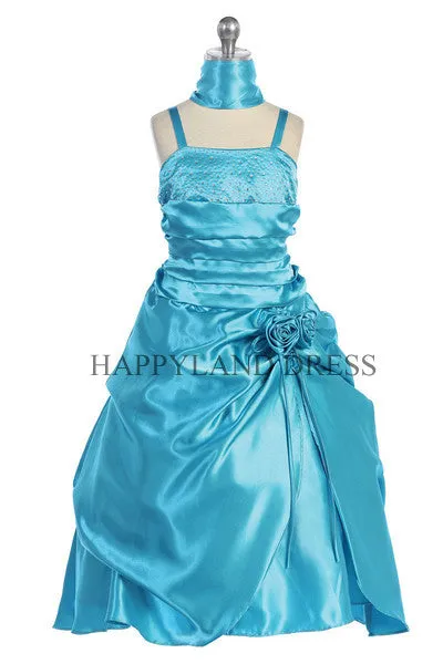 D720 Satin Spaghetti Strap Dress (7 Diff. Colors)