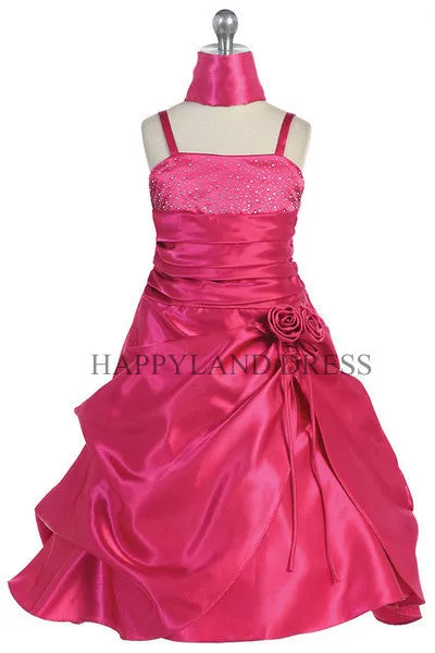 D720 Satin Spaghetti Strap Dress (7 Diff. Colors)