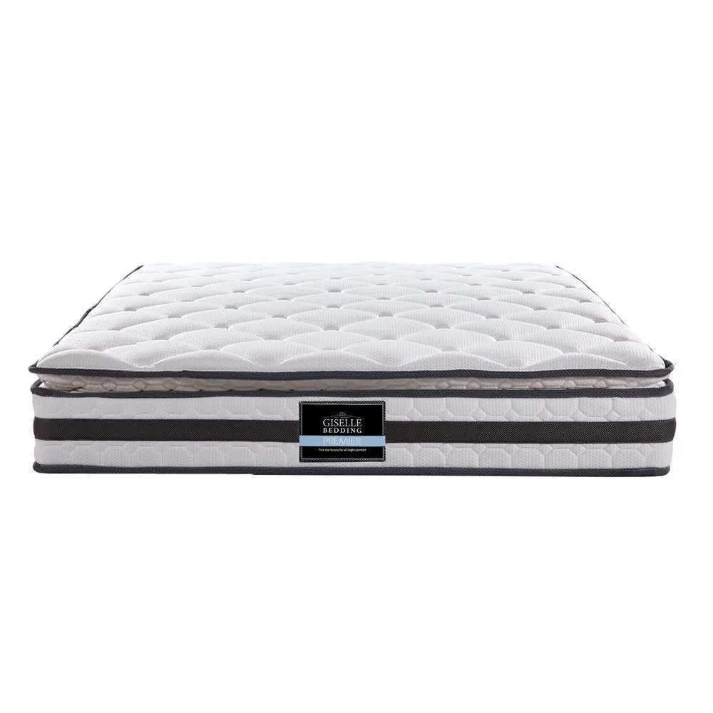 Double Package | Gibson Bed White & Normay Series Pillow Top Mattress (Medium Firm)