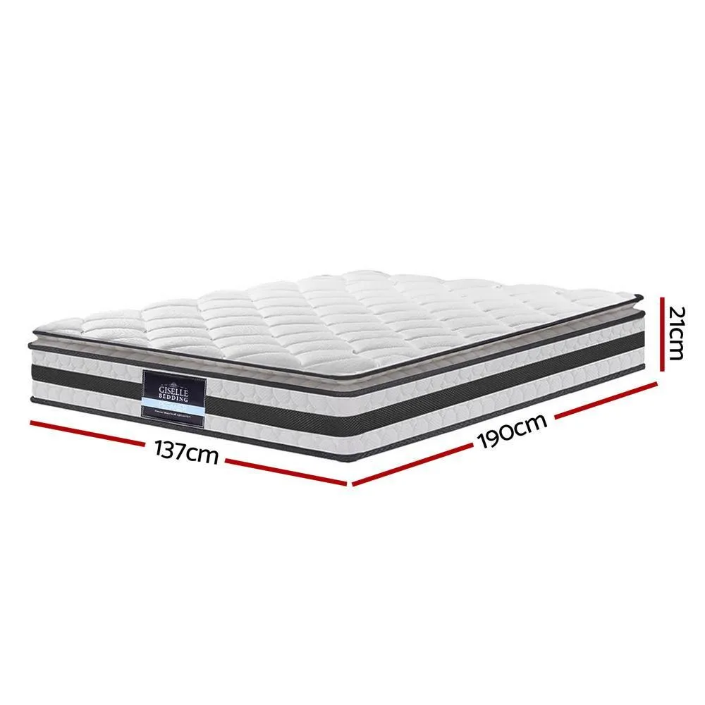 Double Package | Gibson Bed White & Normay Series Pillow Top Mattress (Medium Firm)