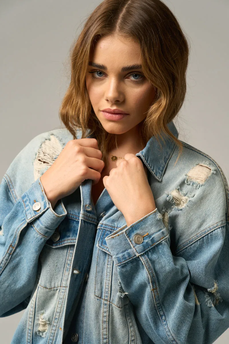 Drop Shoulder Denim Jackets