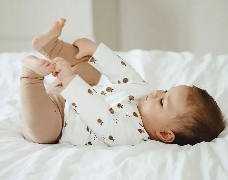 EARTHY ORANGES Organic Cotton Top and Pants Set