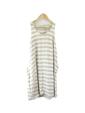 Eb & Ive Beige striped Dress S/M