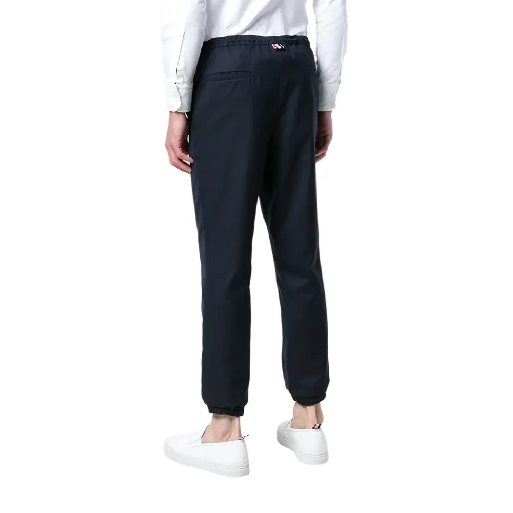 Elastic Hem Wool Track Trouser