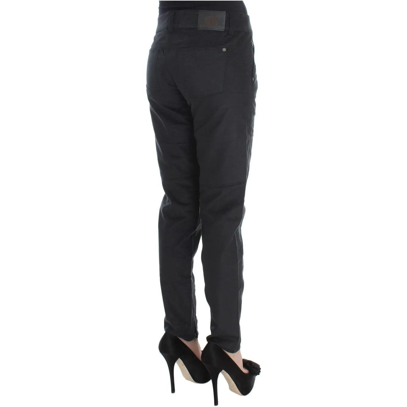 Ermanno Scervino Chic Black Regular Fit Trousers