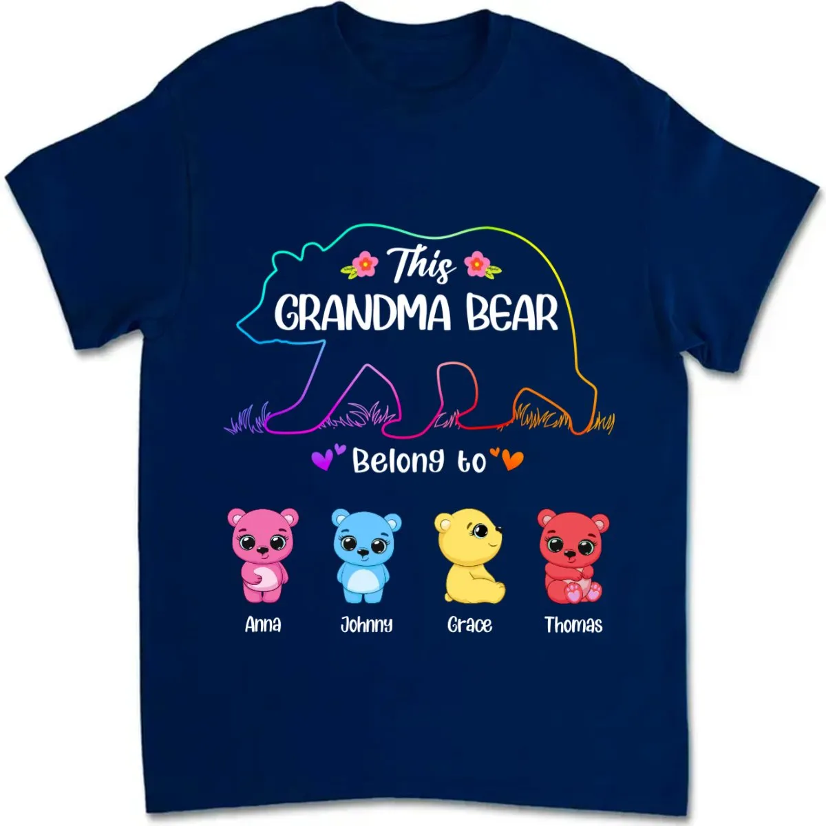 Family - This Mama Bear Belongs To - Personalized T-Shirt