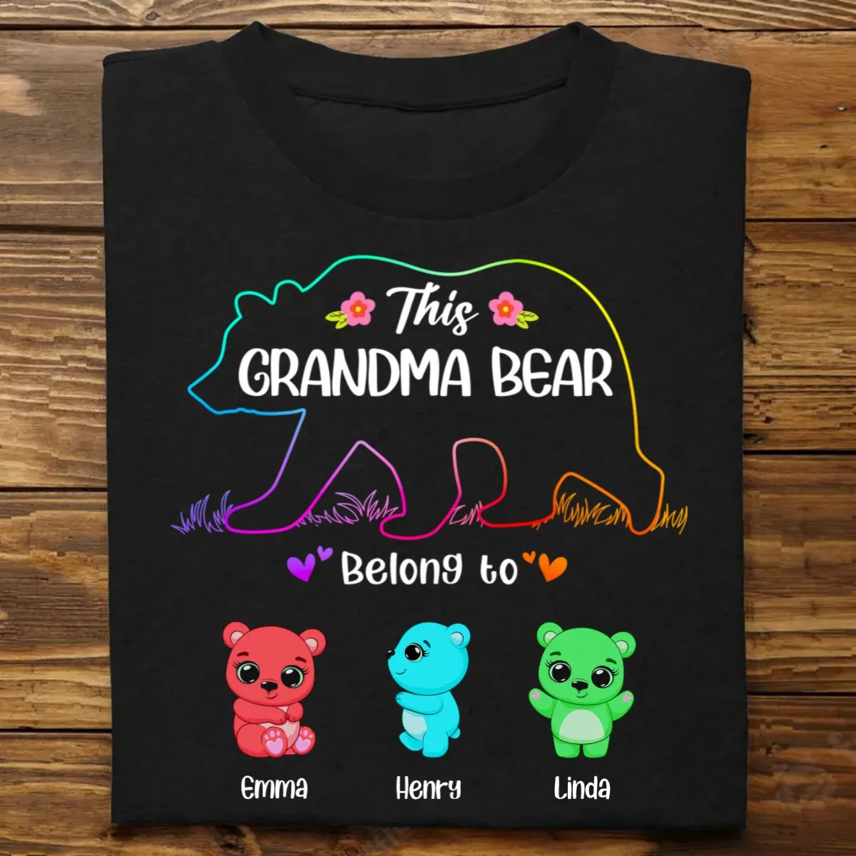 Family - This Mama Bear Belongs To - Personalized T-Shirt