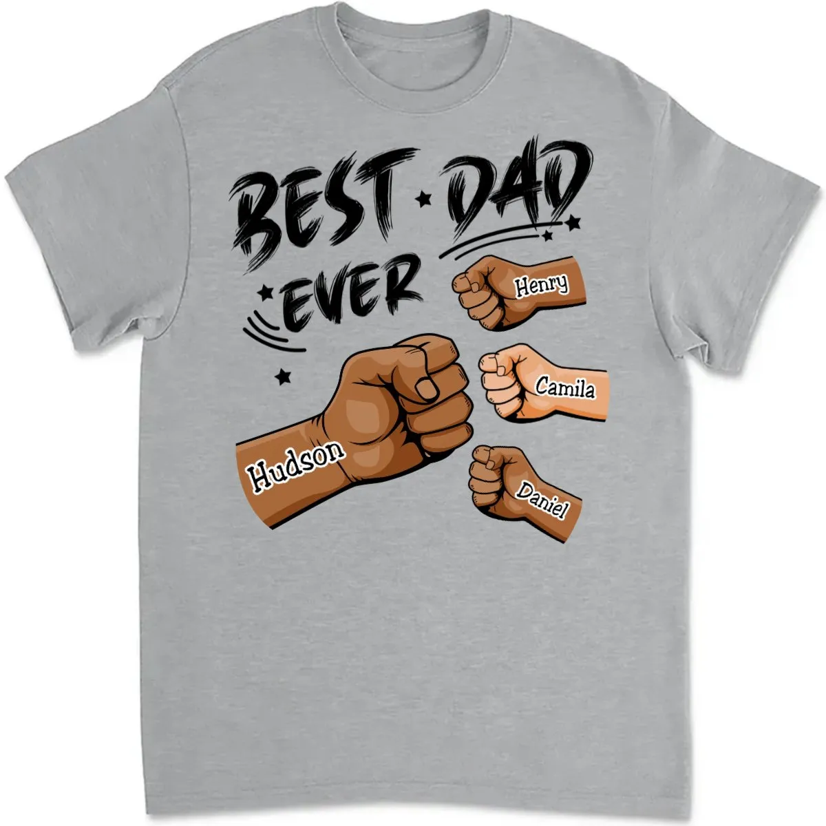 Father's Day - Best Dad Ever - Personalized T-shirt