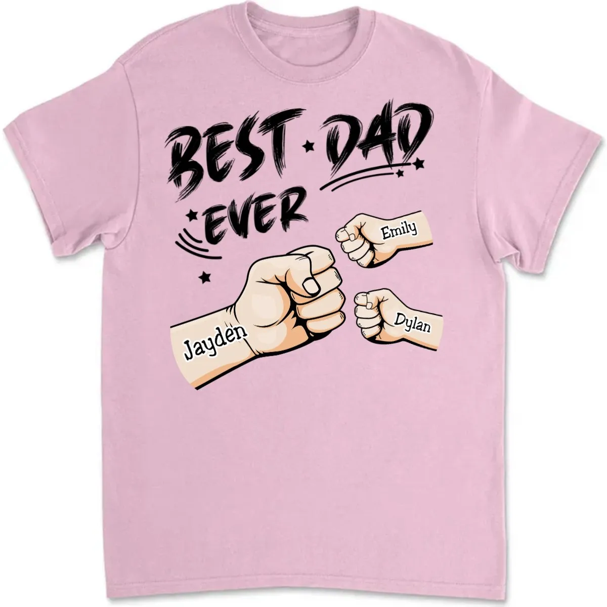 Father's Day - Best Dad Ever - Personalized T-shirt