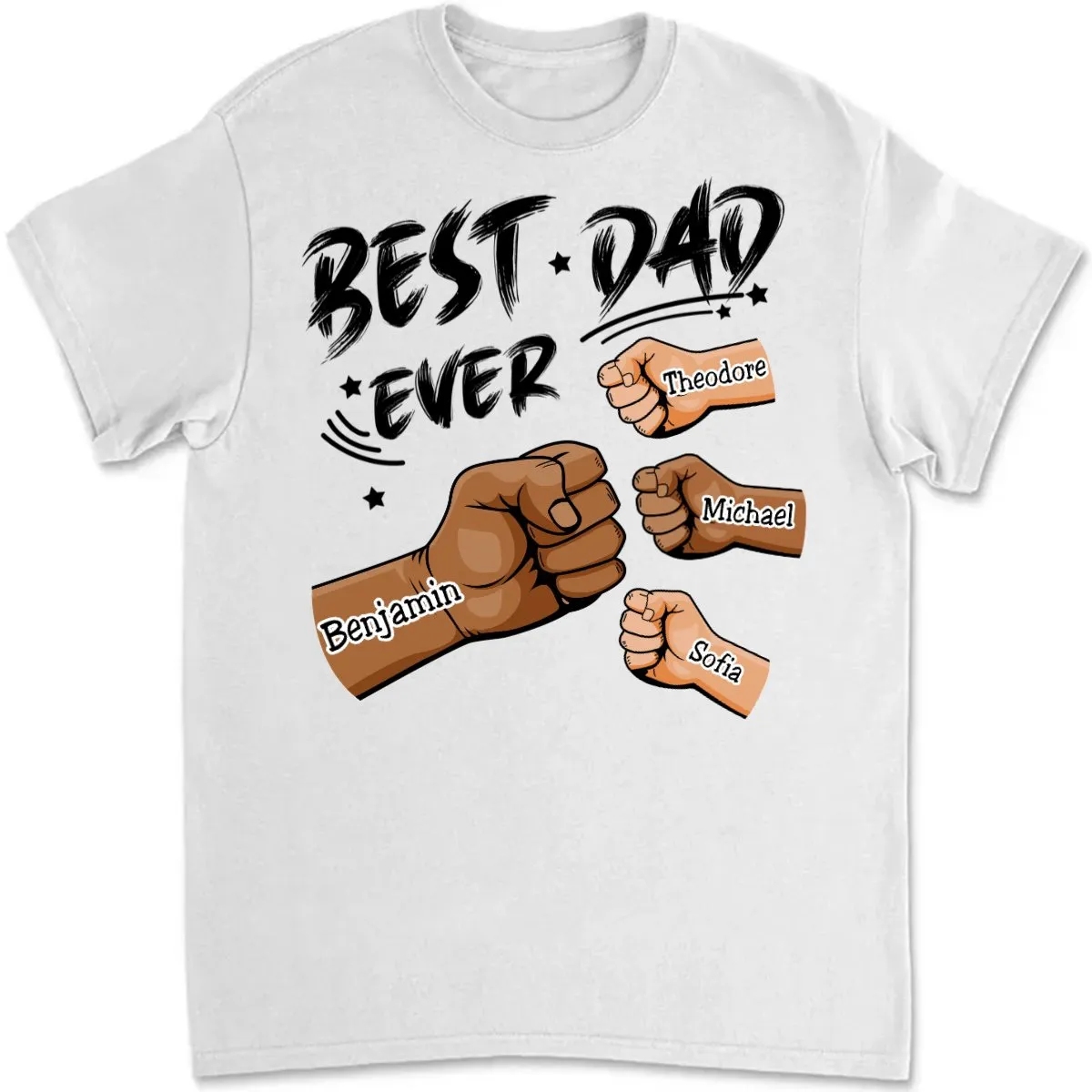 Father's Day - Best Dad Ever - Personalized T-shirt