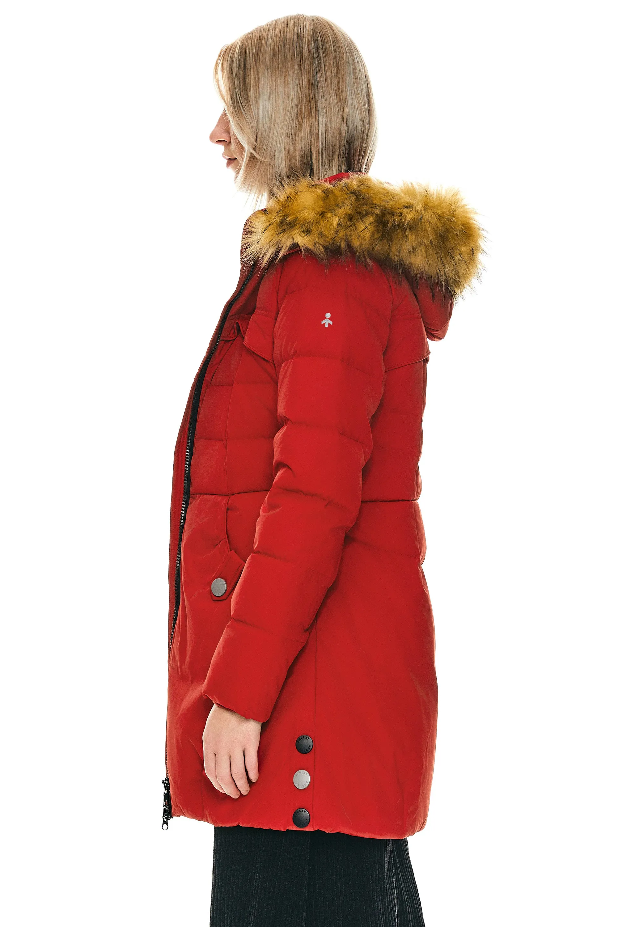 Faux Fur Qulited Puffer Down Jacket