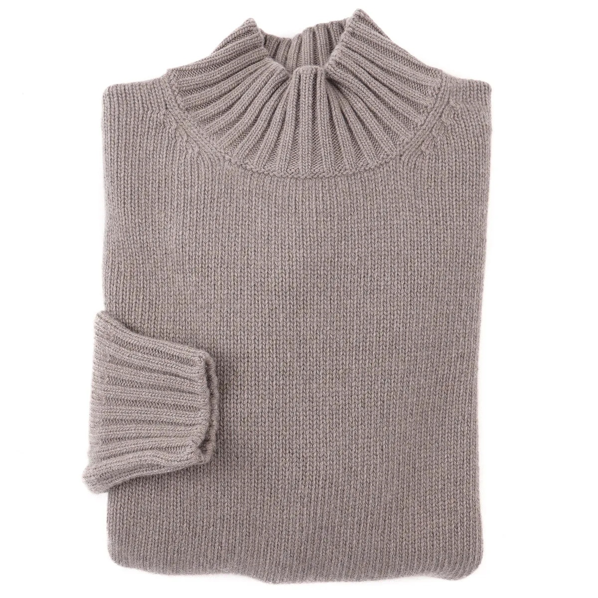 Fedeli Wool-Cashmere Stand Collar Sweater