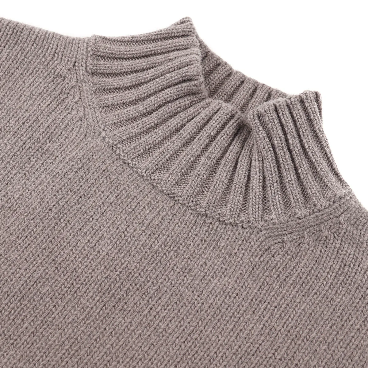 Fedeli Wool-Cashmere Stand Collar Sweater