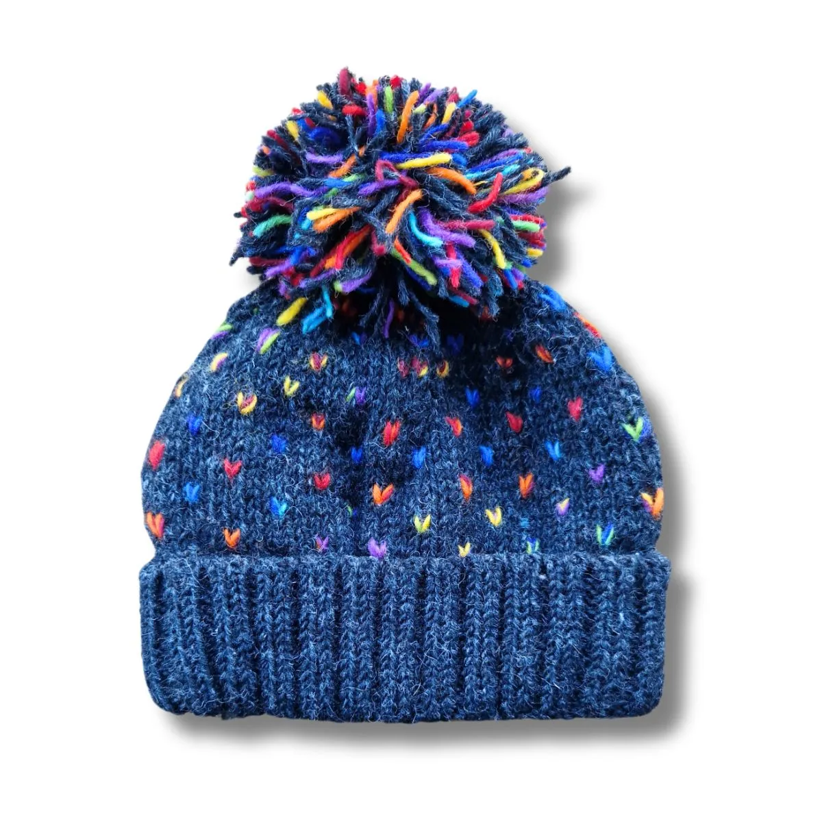 firework multi colour bobble hat