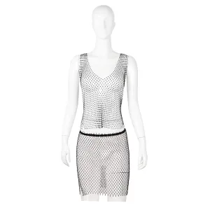 Fishnet Sparkle Two Piece Dress