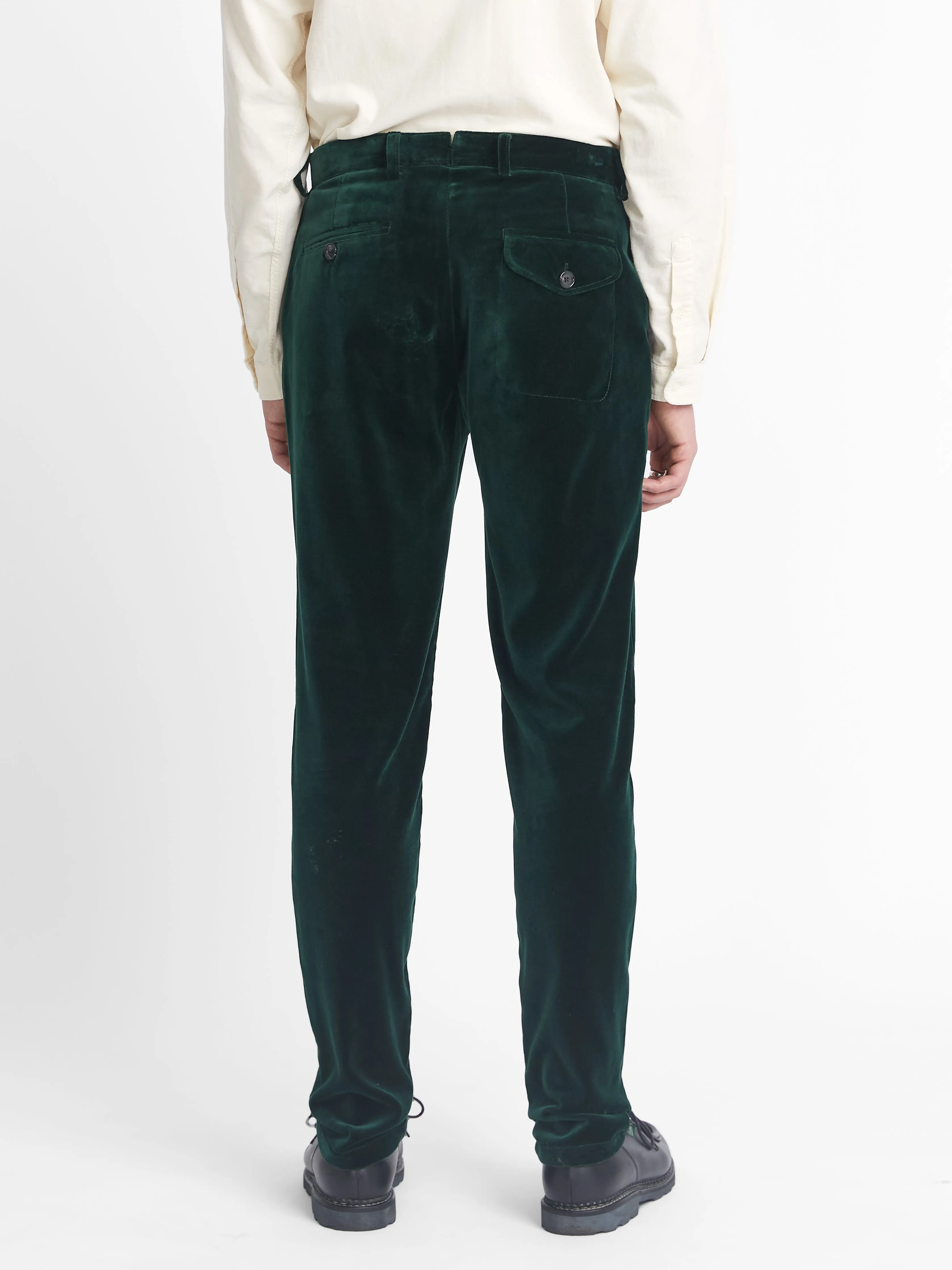 Fishtail Trousers Velvet Racing Green