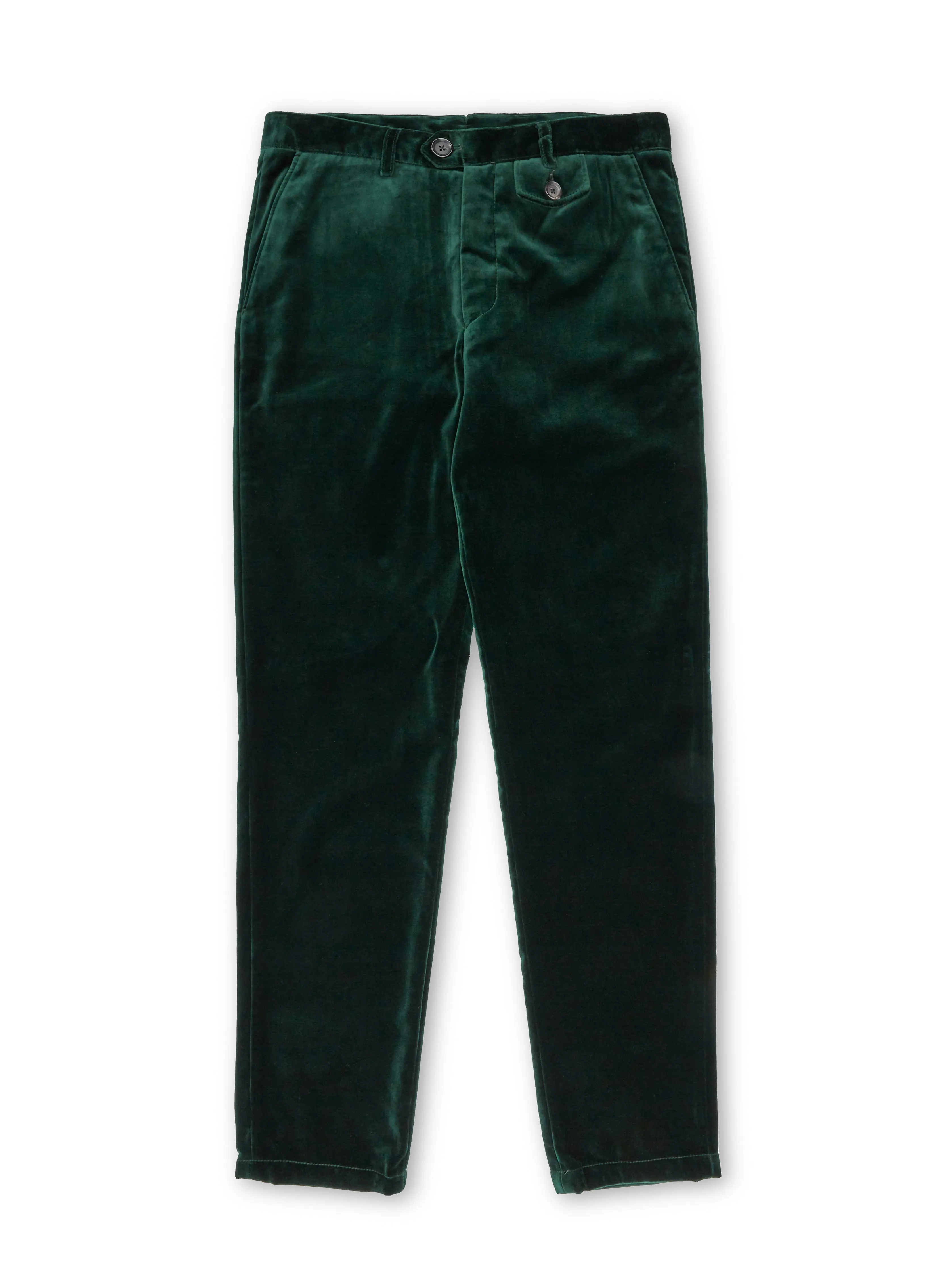 Fishtail Trousers Velvet Racing Green