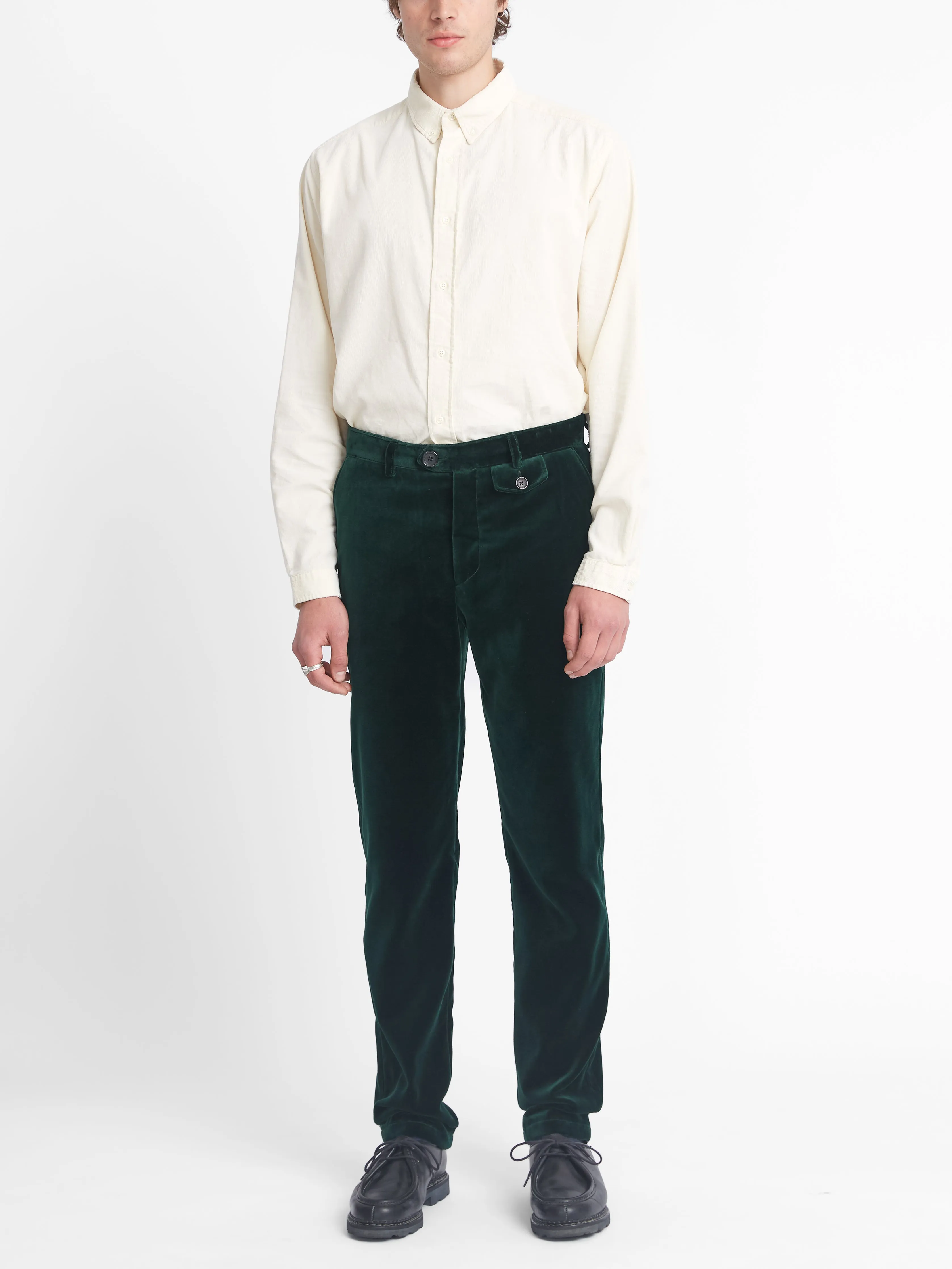 Fishtail Trousers Velvet Racing Green