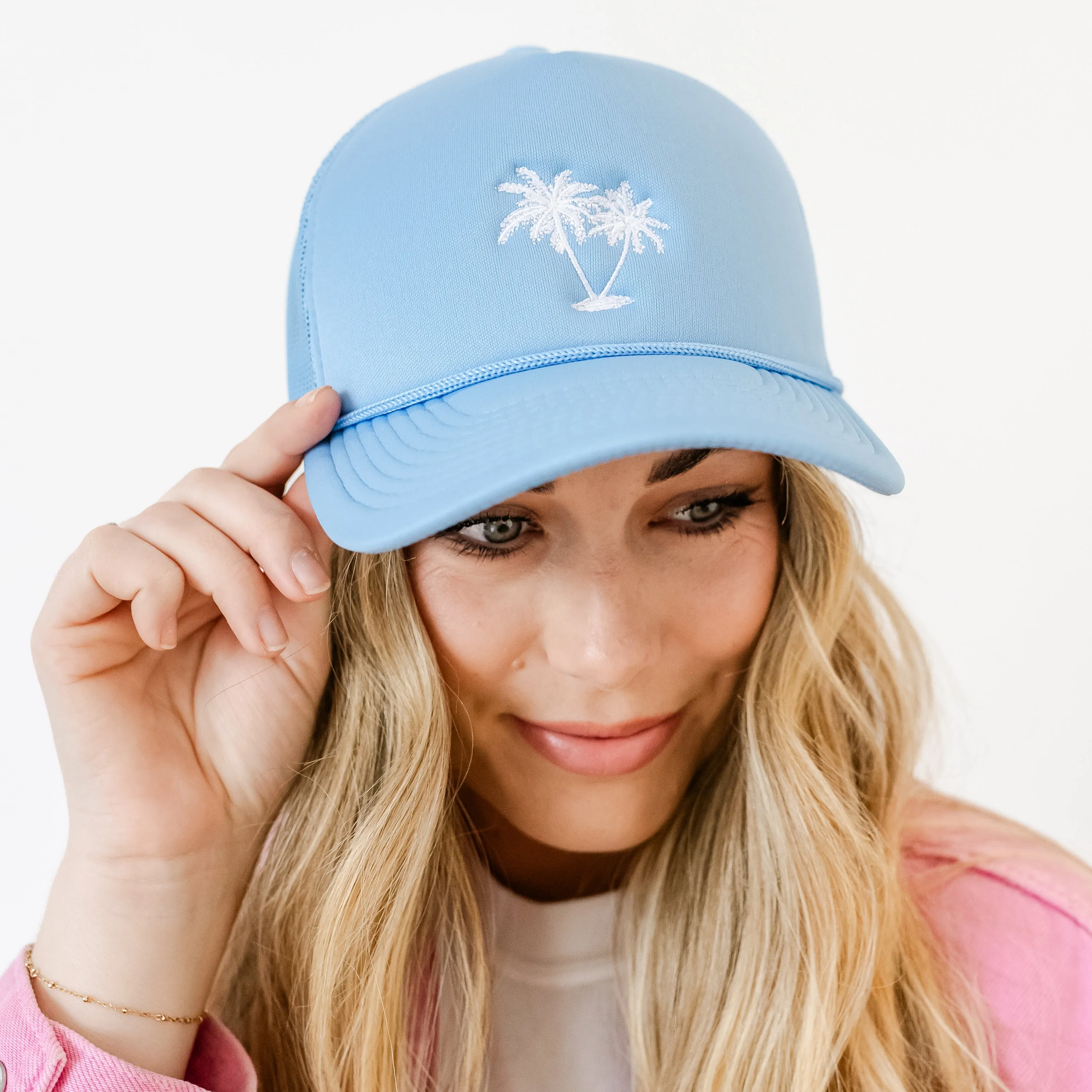 FOR OUR SUMMER GIRLIES - PALM TREE TRUCKER HAT