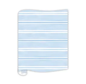 French Blue Watercolor Stripes Runner