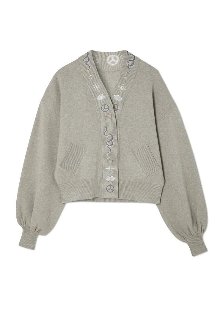 Grey Astrid Knit Bomber