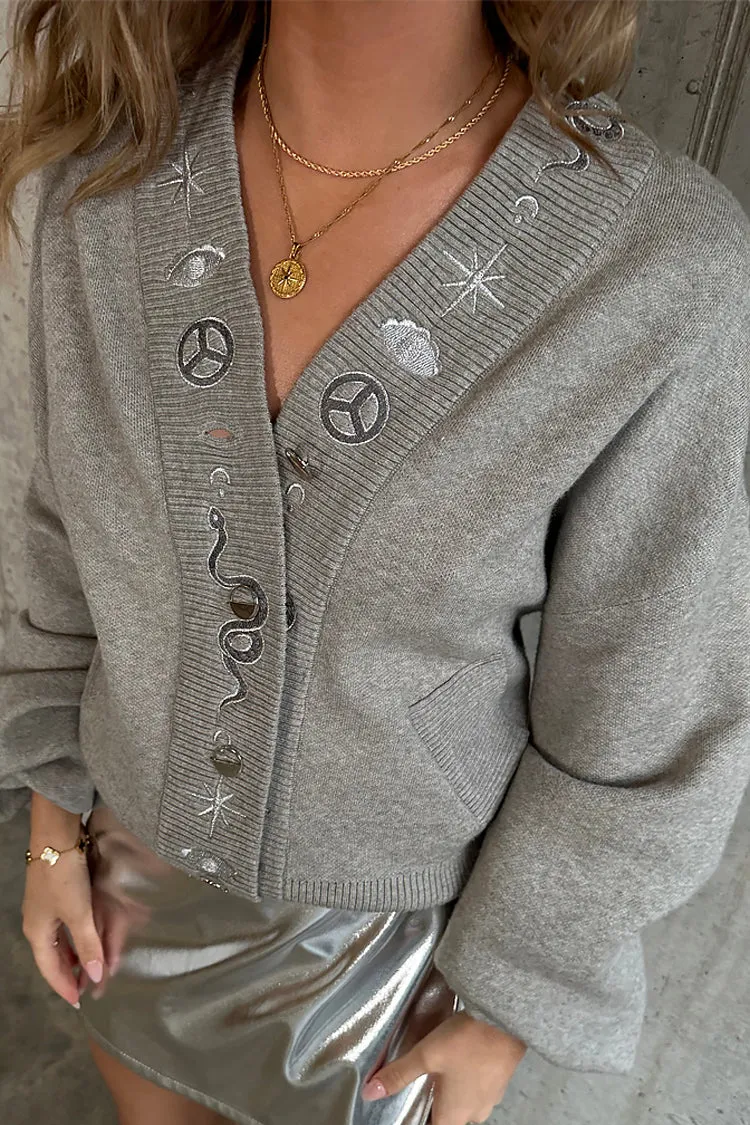 Grey Astrid Knit Bomber