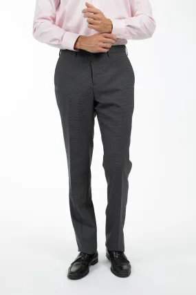 Grey Mini Check Suit Trouser