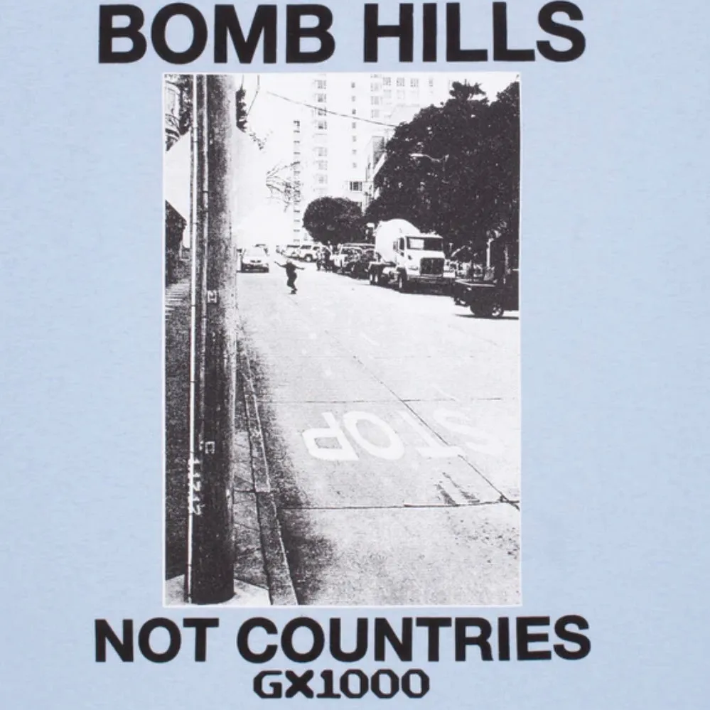 GX1000 Bomb Hills Not Countries T Shirt [Powder Blue]