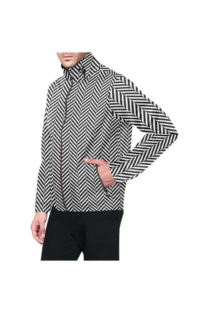 Herring Bone All Over Print Windbreaker for Men (Model H23)