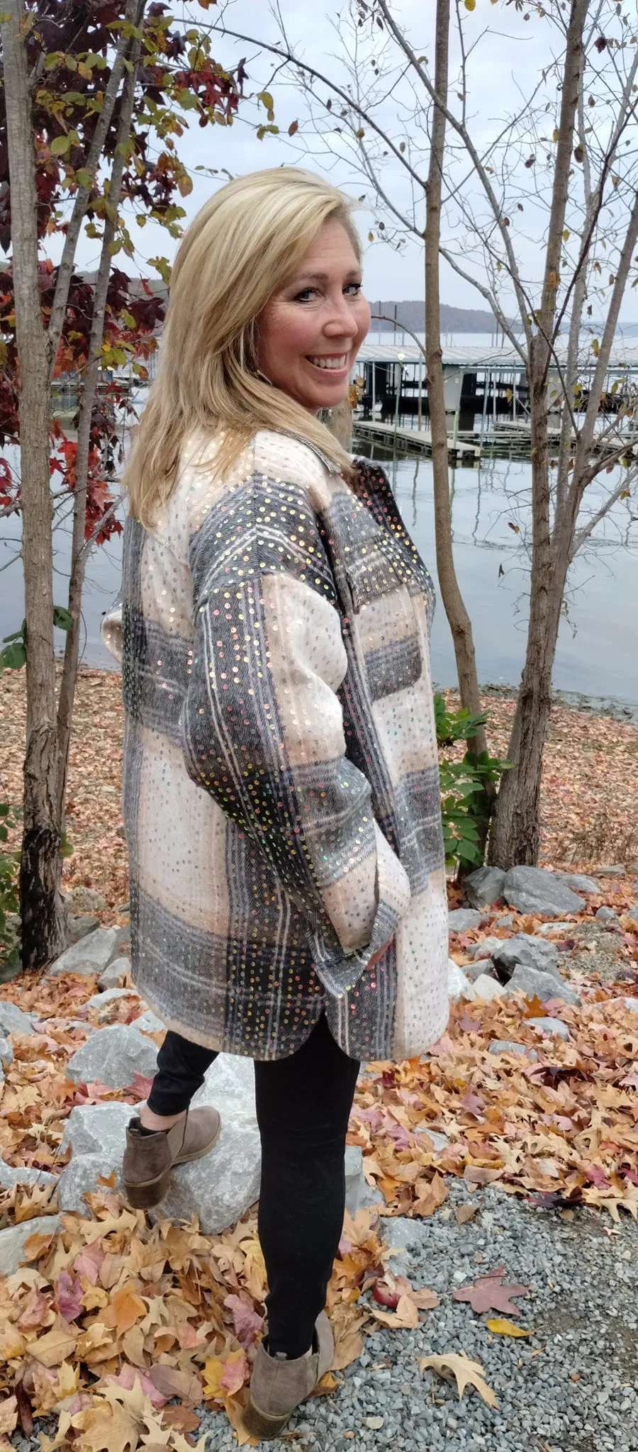 High Maintenance Lumberjack Sequined Shacket/Jacket