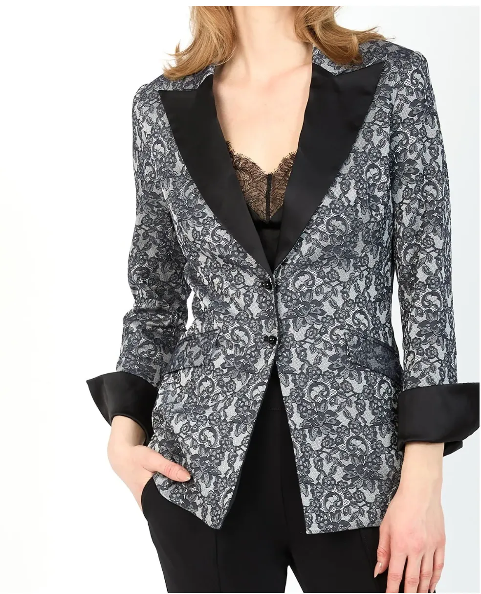 HILTON HOLLIS Duomo Lace Jacket Black/Silver