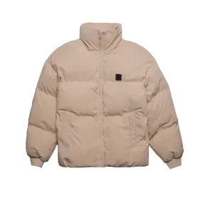 HOMME  Rubber Patch Puffer Jacket Beige