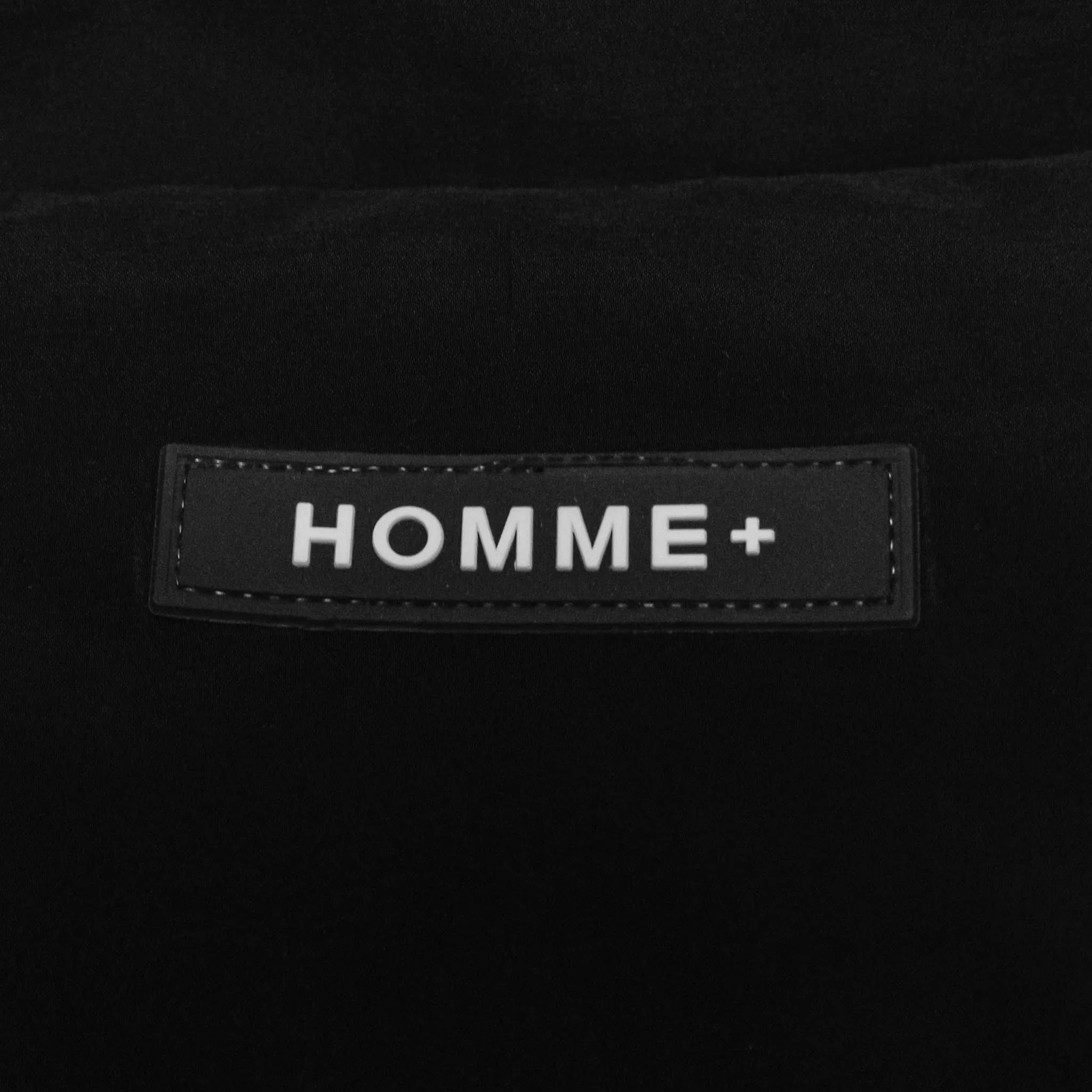 HOMME  Rubber Patch Puffer Jacket Black