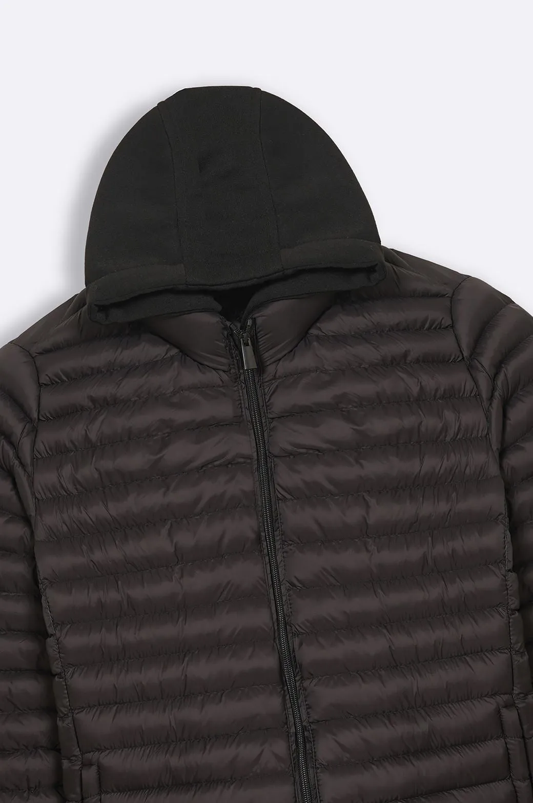 HOODED DOUBLE ZIP PUFFER