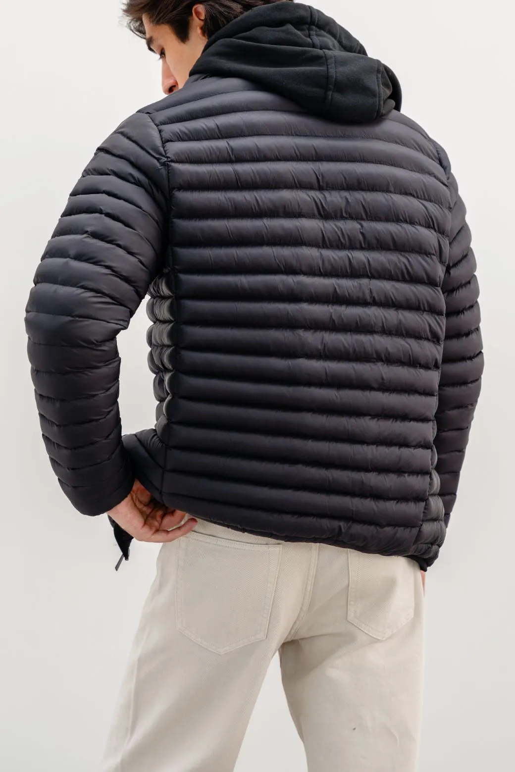 HOODED DOUBLE ZIP PUFFER