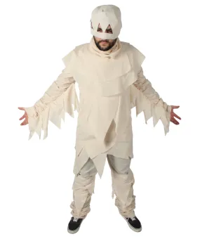 HPO Adult Unisex Mummy Cream White Tattered Strips Costume