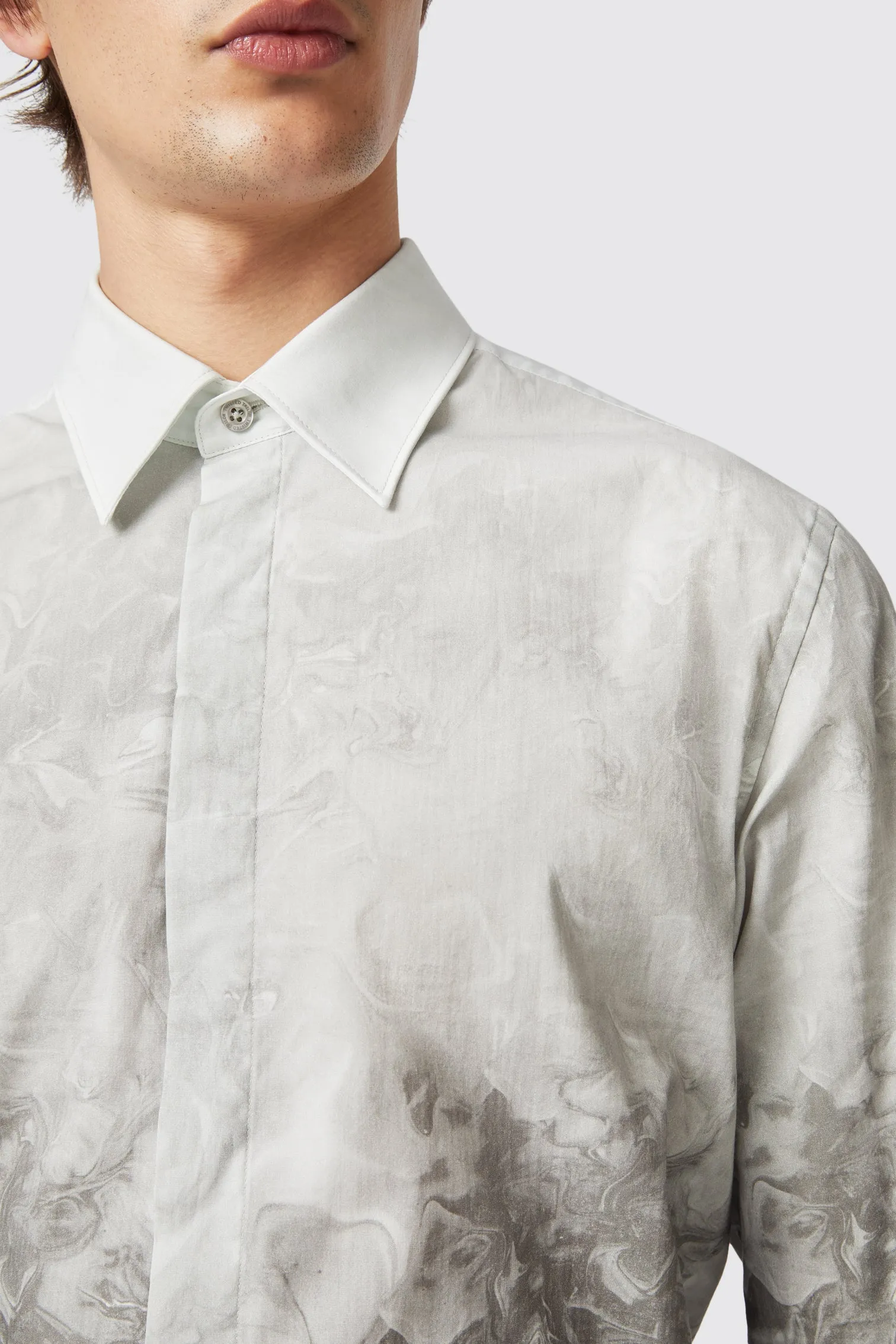 Huile Slim Fit Grey Cotton Shirt