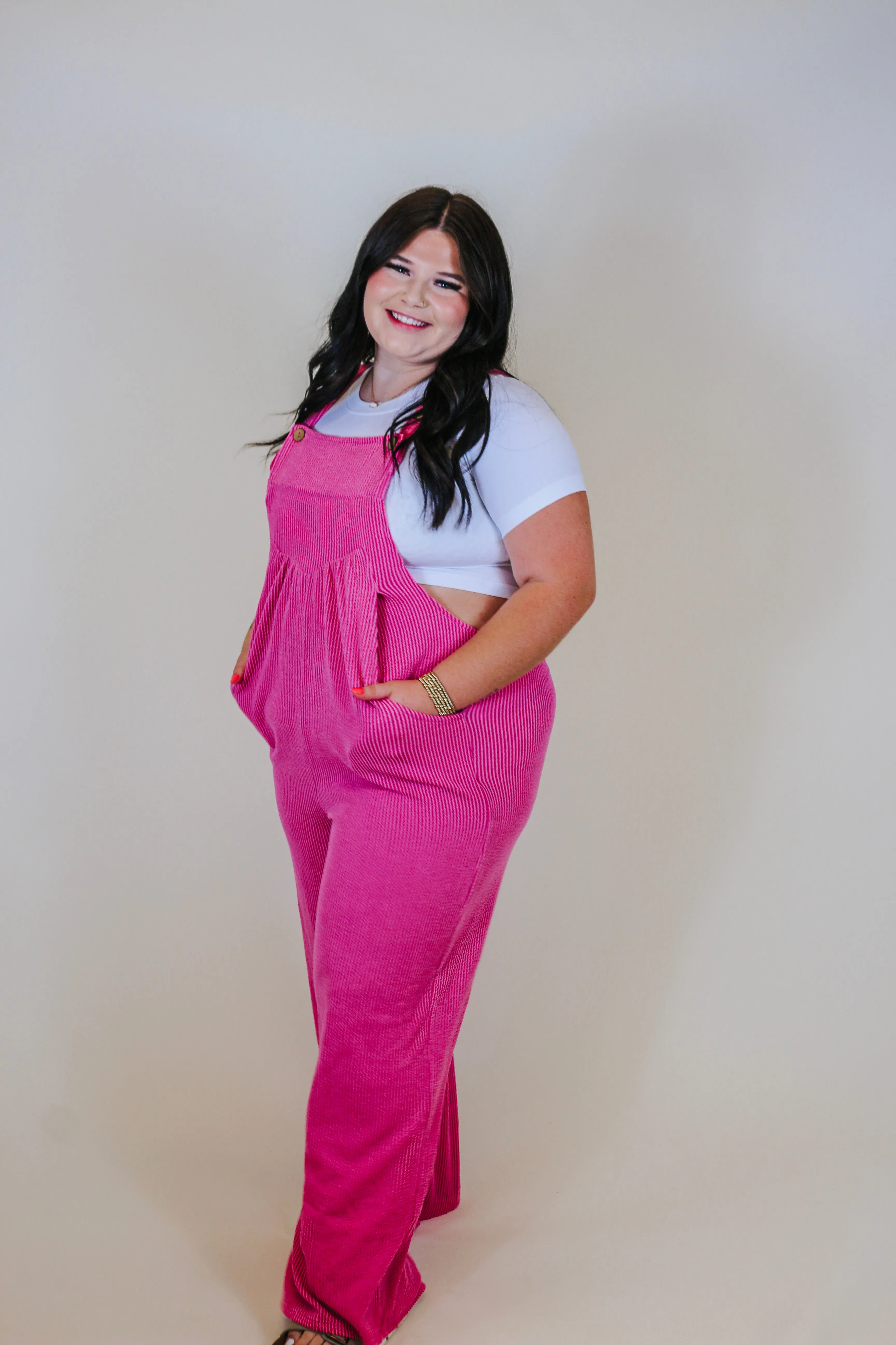 In The Moment Pink Knit Jumpsuit