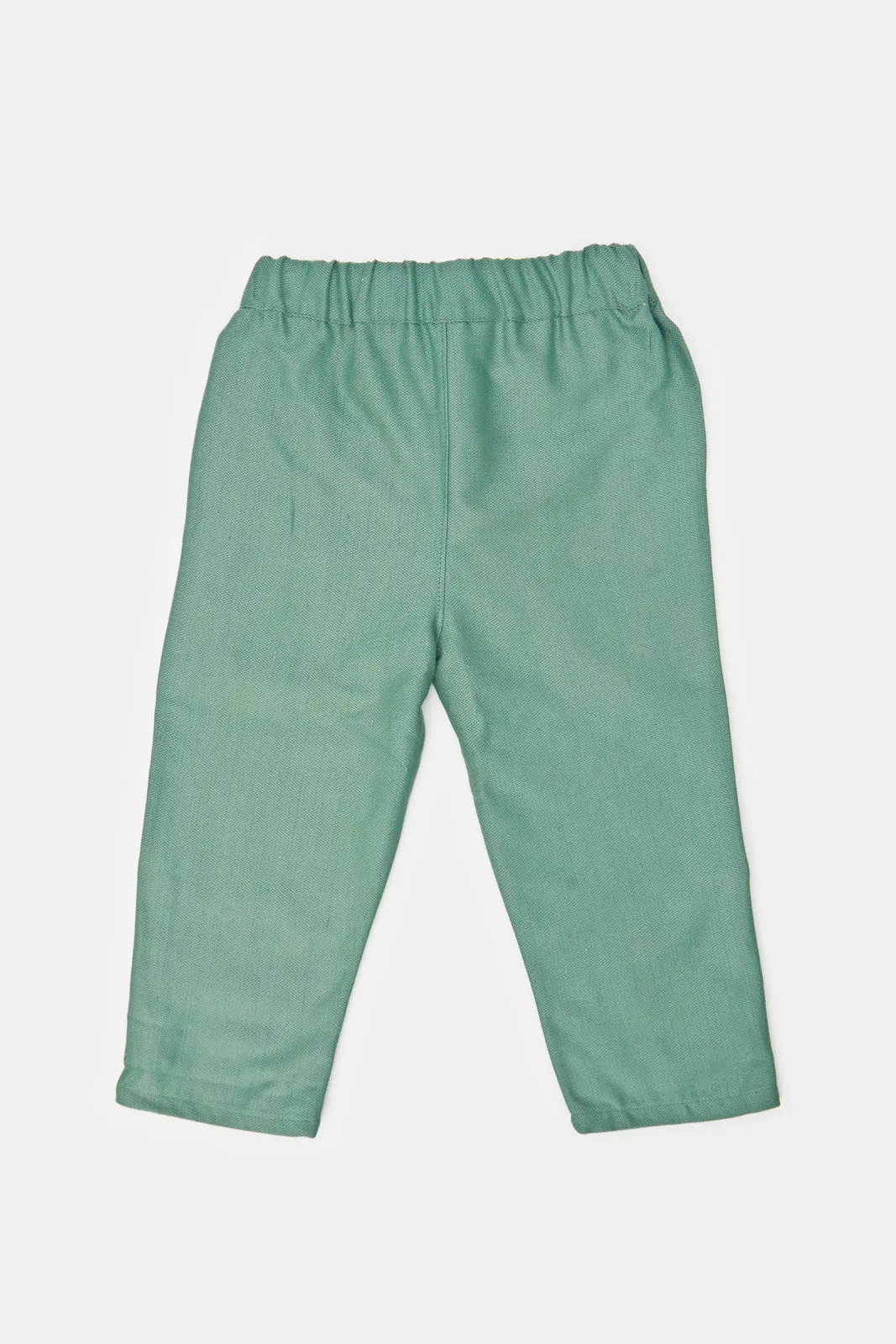 Infant Boys Green Linen Chino Trousers