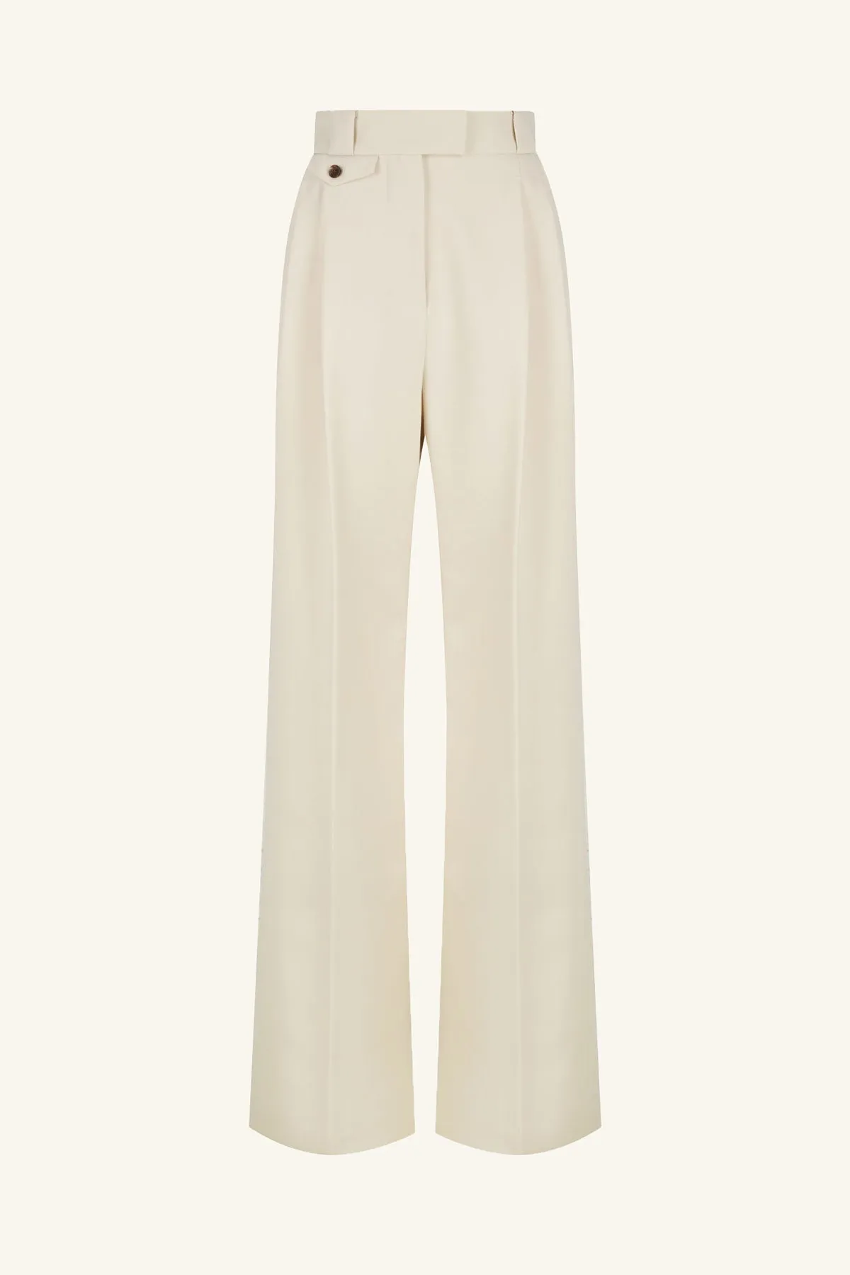 IRENA HIGH WAISTED TAILORED PANT - BONE