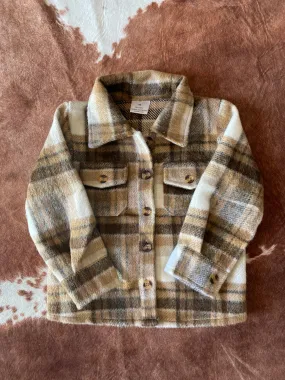 Kids Unisex Plaid Shacket