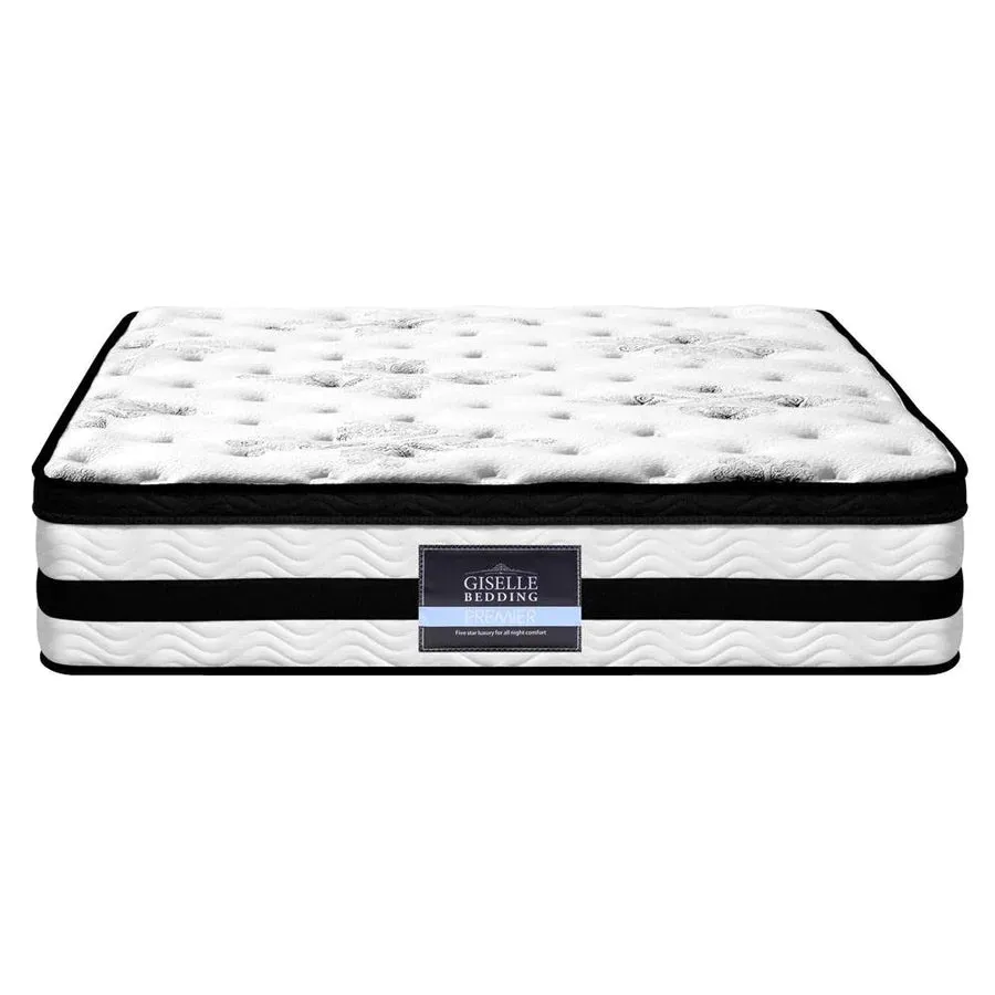 King Premium Package | Trinity Bed Grey, Algarve Euro Top Mattress (Medium Firm) & Deluxe Mattress Topper!