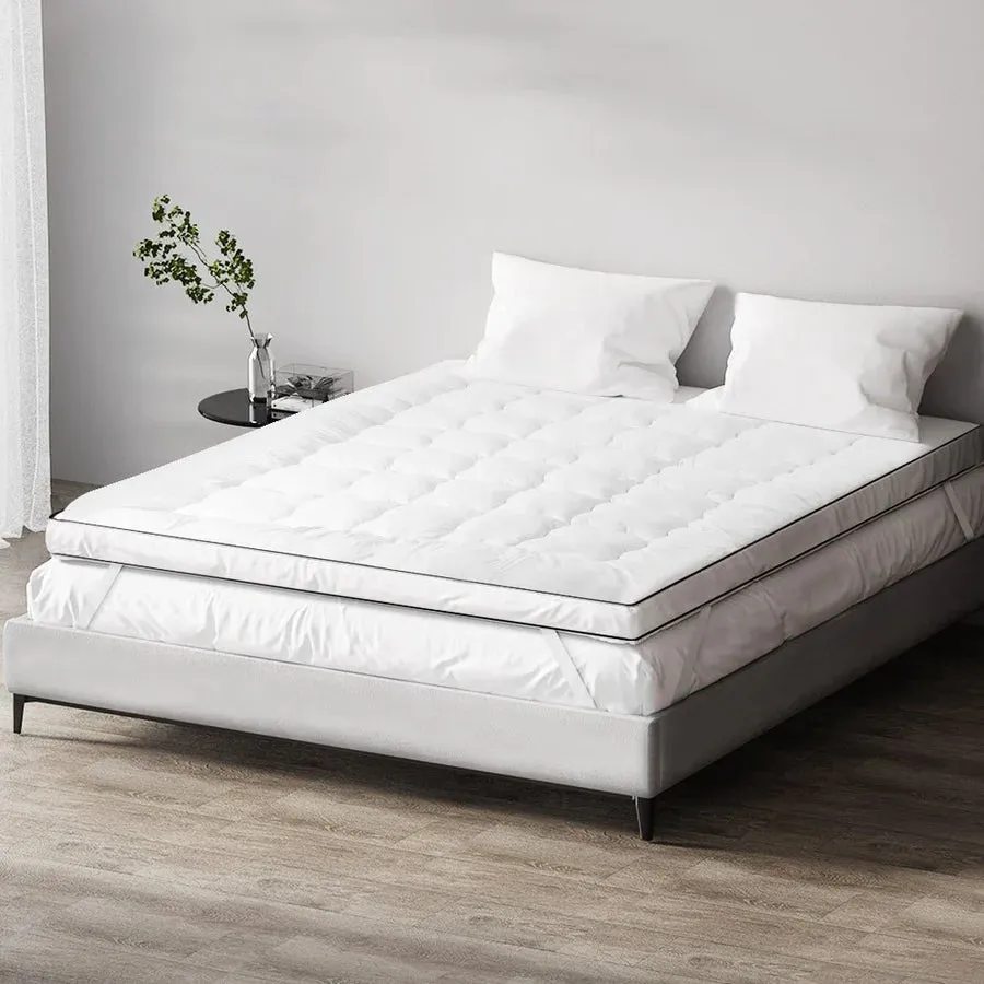 King Premium Package | Trinity Bed Grey, Algarve Euro Top Mattress (Medium Firm) & Deluxe Mattress Topper!