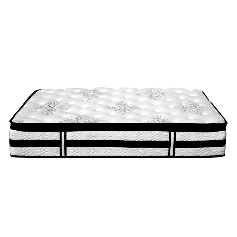 King Premium Package | Trinity Bed Grey, Algarve Euro Top Mattress (Medium Firm) & Deluxe Mattress Topper!