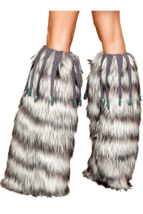 Leg Warmers with Beaded Fringe