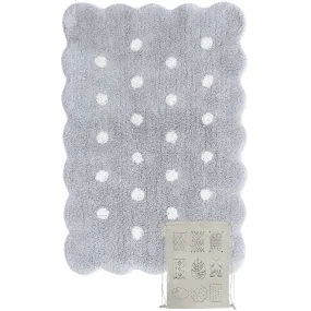 Lorena Canals Washable Rug Mini Biscuit Pearl Grey