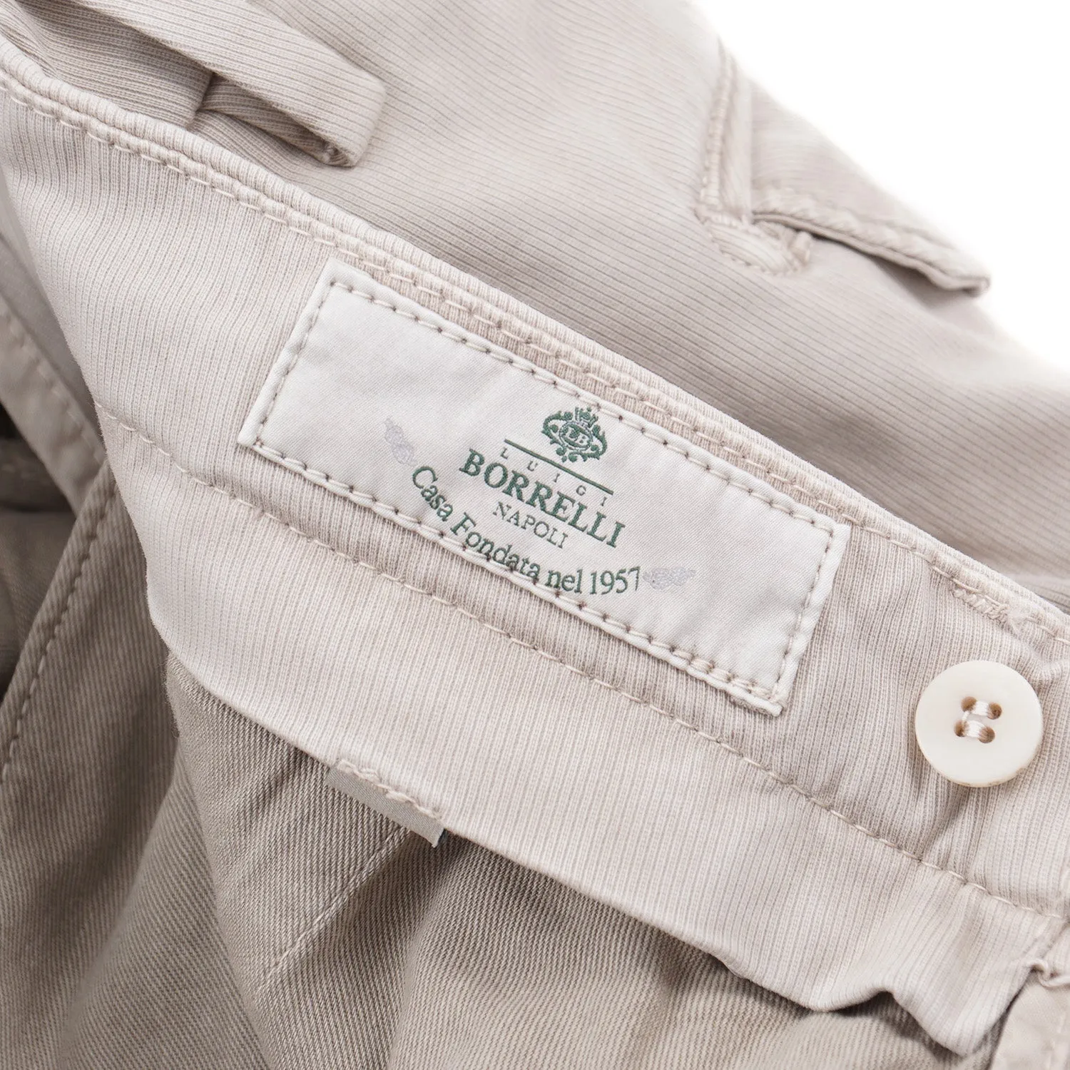 Luigi Borrelli Cotton Pants with Cargo Pockets