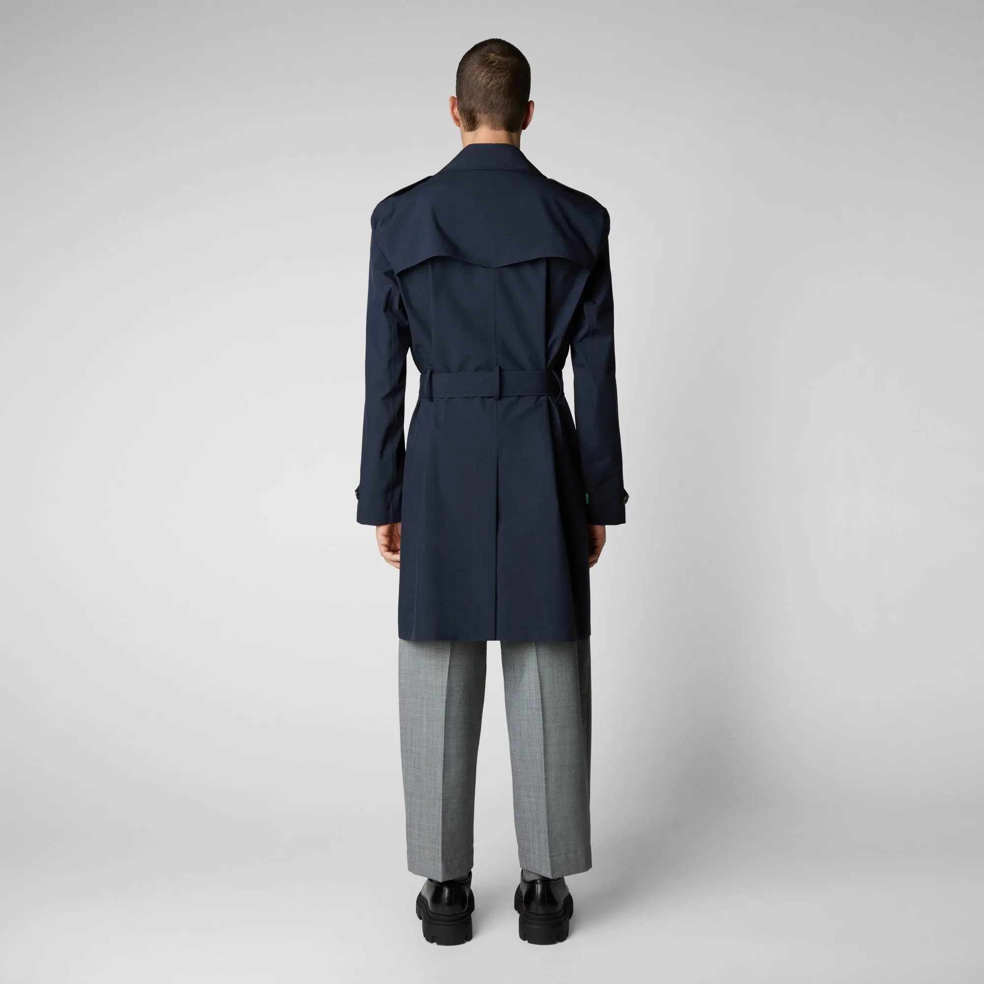 Man's raincoat Zarek in blue black