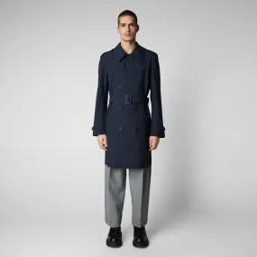 Man's raincoat Zarek in blue black