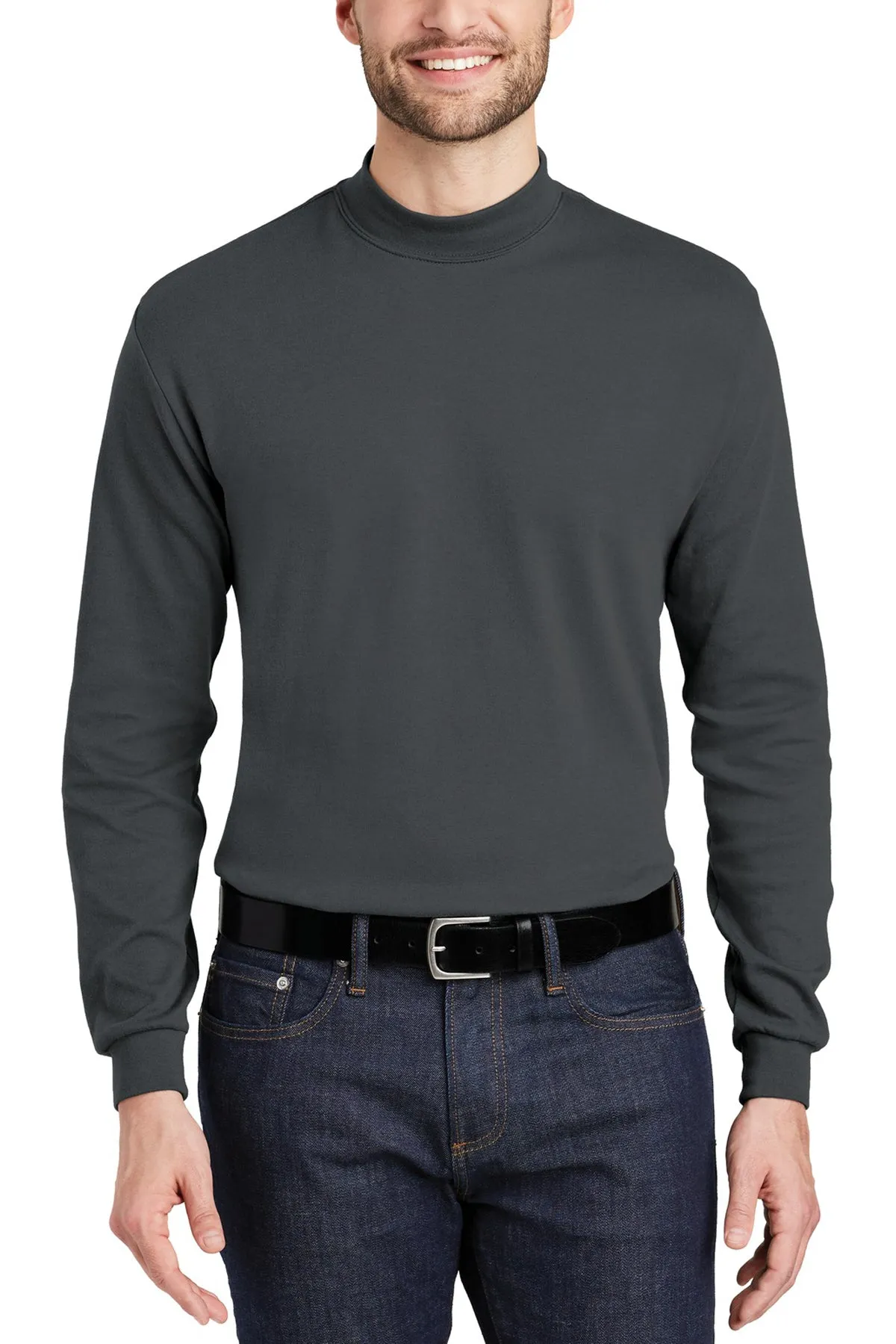 Men's Lightweight Long Sleeve Mock Turtleneck Pullover